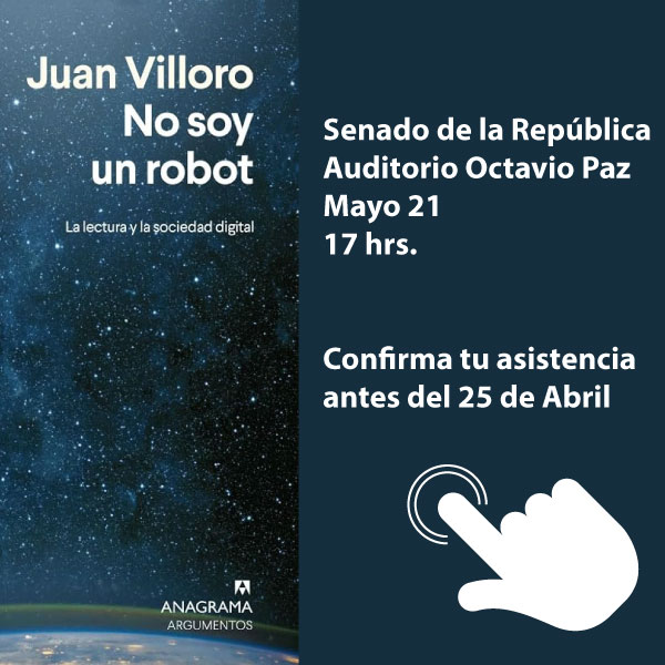 Presentación del lilbro: No soy un robot. La lectura y la sociedad digital